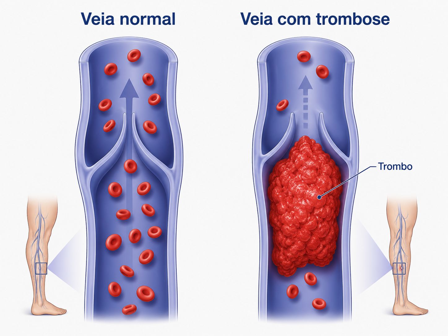 Ilustração de trombose